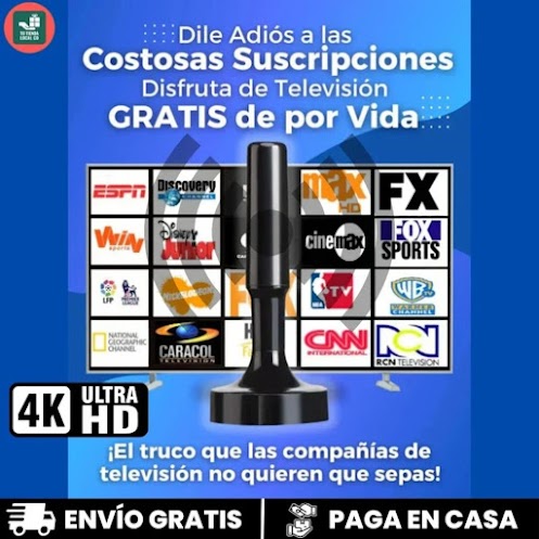 Antena TDT | TV Digital Ultra HD | ¡Canales Gratis sin Cables ni Suscripciones!