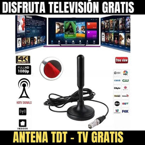 Antena TDT | TV Digital Ultra HD |  ¡Canales Gratis sin Cables ni Suscripciones!