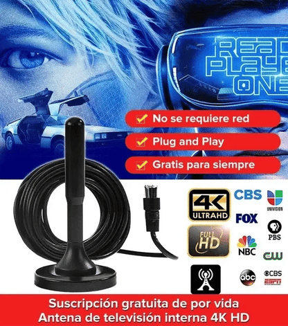 Antena TDT | TV Digital Ultra HD |  ¡Canales Gratis sin Cables ni Suscripciones!